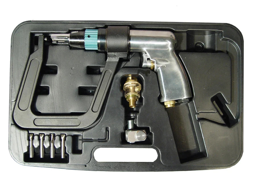 Astro 1756 Air Spot Drill with 5.5″ Deep Clamp Kit and 5 Drill Bits