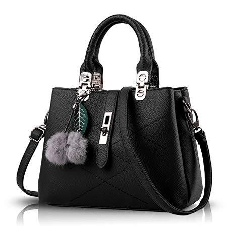 Lucky Rabbit Black Leather Handbag