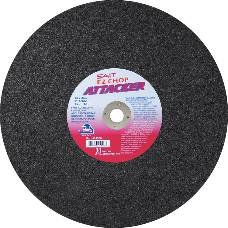 United Abrasives- SAIT TF 14x3/32x1 EZ-CHOP ATTACKER (QTY: 10),Multi,24500