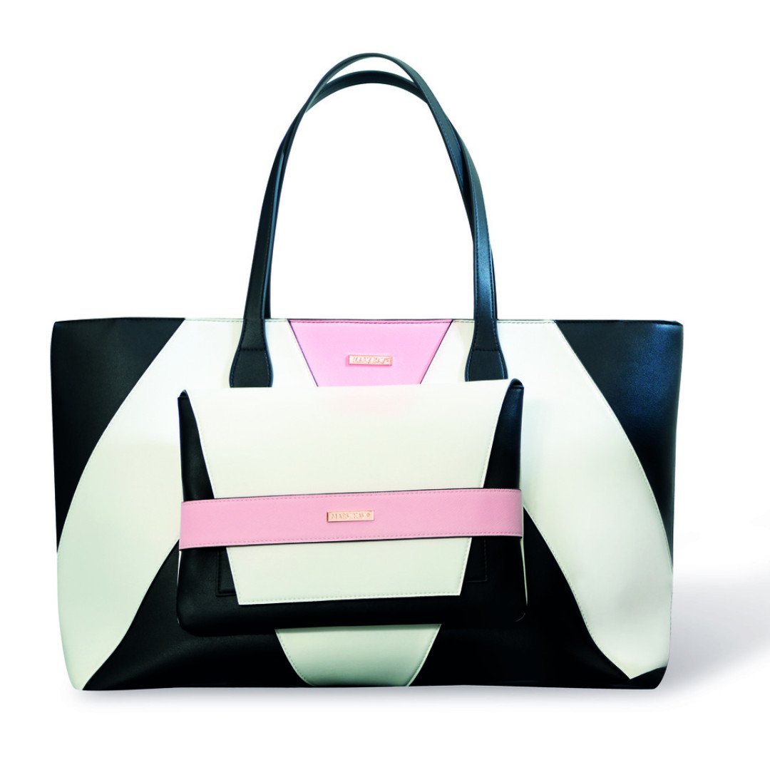 Moderne in Pink Tote and Clutch Set