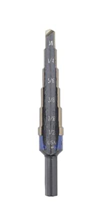 IRWIN tools10232CB Unibit 1/16-Inch 6-Steps Cobalt Alloy Steel Step Drill Bit
