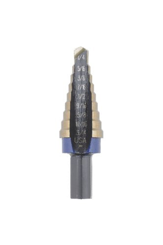 IRWIN tools 10233CB Unibit 1/16-Inch 9-Steps Cobalt Alloy Steel Step Drill Bit