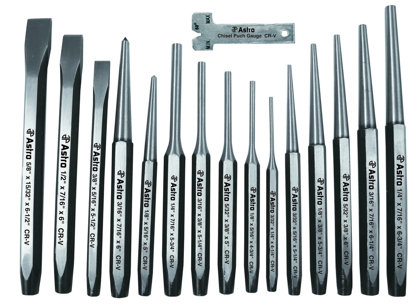Astro 1600 16 Pc Punch and Chisel Set