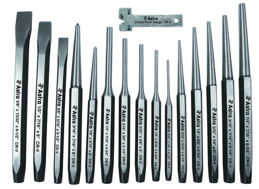 Astro 1600 16 Pc Punch and Chisel Set