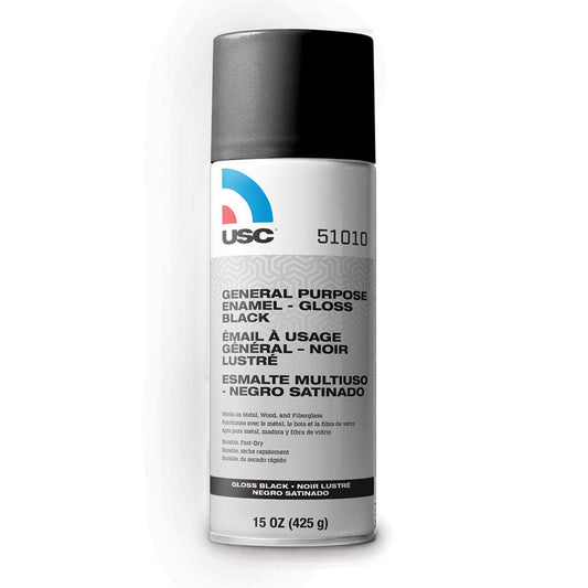 USC GLOSS BLACK ENAMEL 15oz AEROSOL 51010.A15
