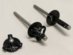 PLUS PBE  3/16" LARGE F. TRI-FOLD POP RIVET ALUM/STEEL (100PCS) PLUSX001BYMUJJ