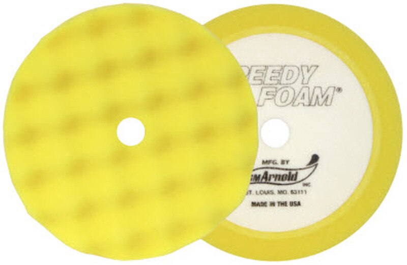 SM ARNOLD 6in. WAFFLE FOAM 2/PACK YELLOW BUFFING 44-065