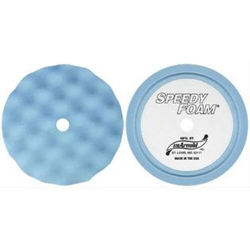 ARNOLD 6in. WAFFLE FOAM 2/PACK BLUE FINE POLISHING 44-095