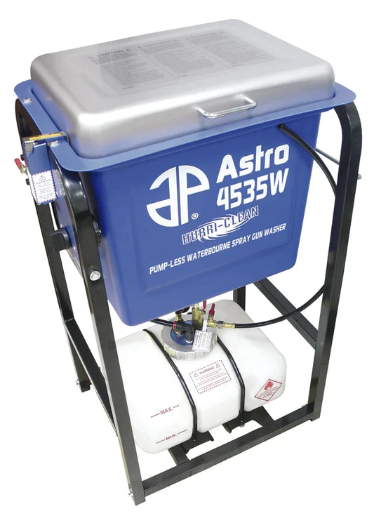 Astro 4535W Hurri-Clean Pump-less Waterborne & Solvent Based Paint Spray Gun Washer – Patented