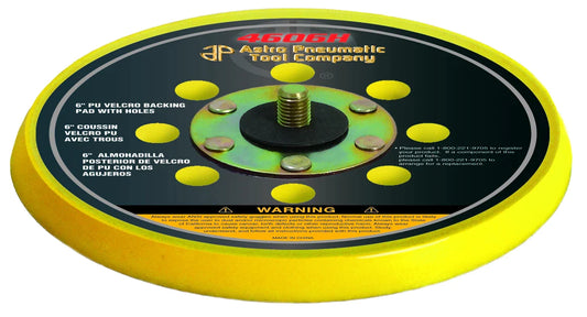 Astro 4606H 6″ Hook & Loop Backing Pad with Holes