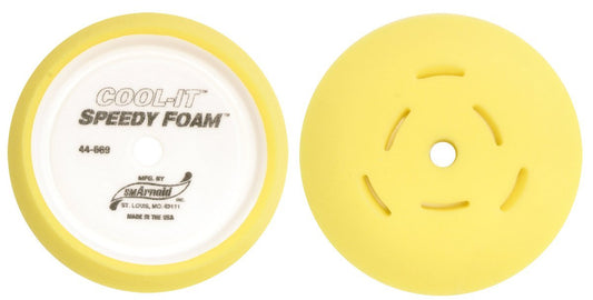 ARNOLD 9in. 50PPI COOL-IT FOAM CURVED EDGE YELLOW BUFFING 44-669