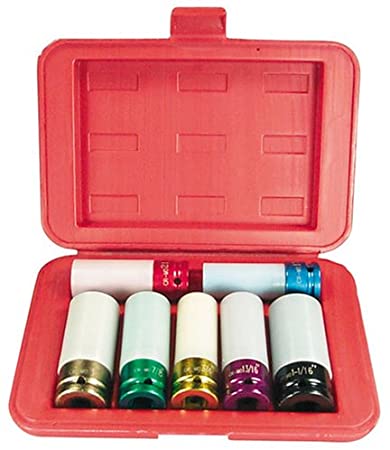 Astro 7870 7pc. Impact Socket Set – Chrome Protective Plastic Sleeves and Shallow Broach