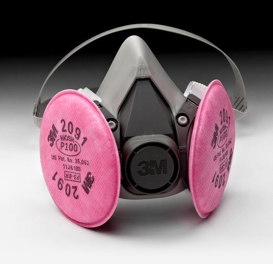 HALF-PIECE LARGE RESPIRATOR + 2091 FILTER