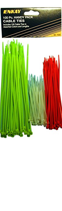 ENKAY NYLON CABLE ZIP TIE  8" ASSORTMENT 7085