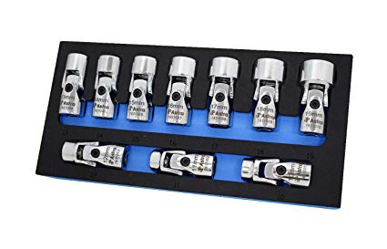 Astro 74310 10pc 3/8″ Drive Flex Socket Set – 6 Point – Metric