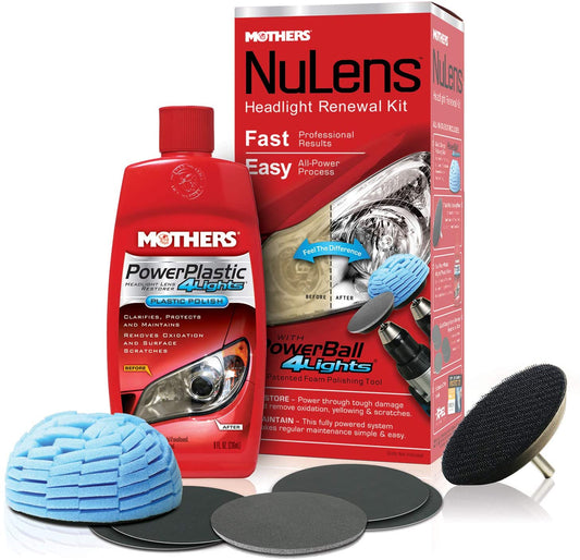 Mothers 07251 NuLens Headlight Renewal Kit, 8 fl. oz.