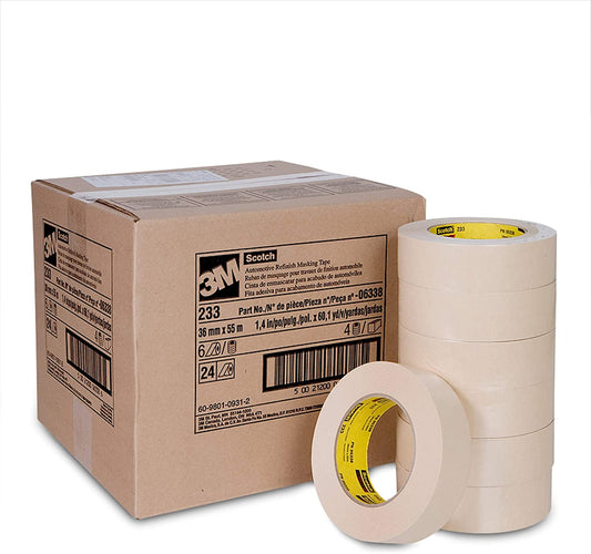Scotch® Automotive Refinish Masking Tape 233, 06338, 36 mm x 55 m