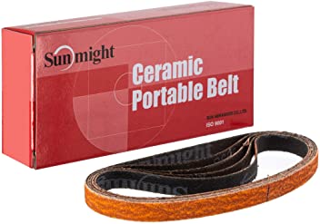SUNMIGHT GRIT 80 CERAMIC FILE BELT 1/2"X 18" (10pcs) 91006