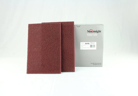 SUNMIGHT USA SCUFF PAD 80100 6x9 MAROON VERY FINE (20PCS) EQUIV 7447