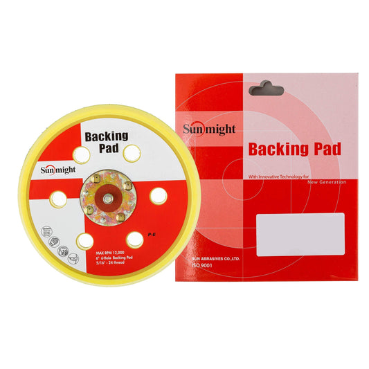 SUNMIGHT USA 6" VELCRO DISC PAD W/ 6 HOLES 09000