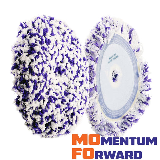 HI TECH WHITE/PURPLE MICROFIBER PAD 6" X 1.5 VELCRO B006