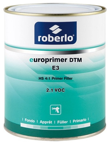 ROBERLO- EUROPRIMER DTM E1 primer 4:1 - 3,78L Light Grey, White, Black