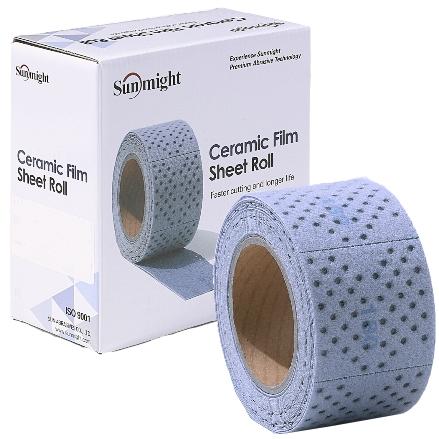 SUNMIGHT 320 GRIT CERAMIC FILM 76614 2.75"X 13.12 YRD GRIP VELCRO ROLL