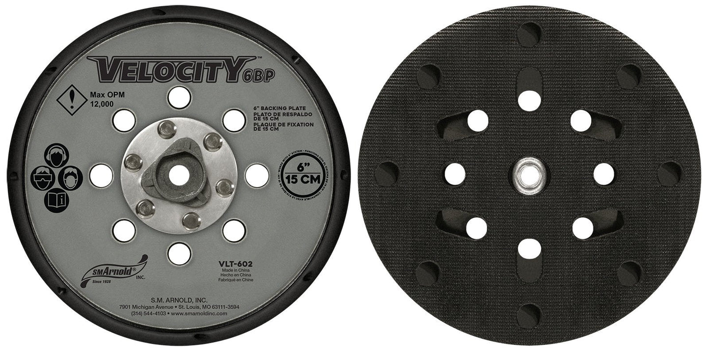 ARNOLD VELOCITY 6in. BACKING PLATE VELCRO VLT-602