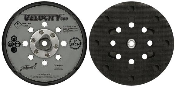 SM ARNOLD VELOCITY 6" BACKING PLATE VELCRO VLT-613