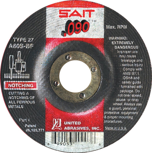 United Abrasives-SAIT CUTTING/GRINDER 4X2. 5X. 090 X 7/8 A6 20903