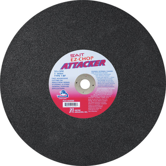 United Abrasives- SAIT TF 14x3/32x1 EZ-CHOP ATTACKER (QTY: 10),Multi,24500