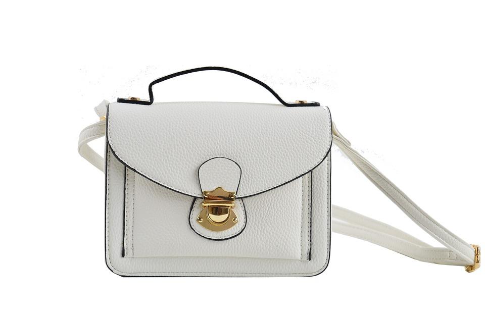 Under Lock and Key White Handbag/Sidebag