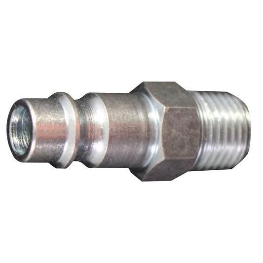 Milton® 760 1/4" MNPT HIGHFLOWPRO® V-Style/Euro Interchange Brass Air Plug Fitting (High Volume Low Pressure Application) 760
