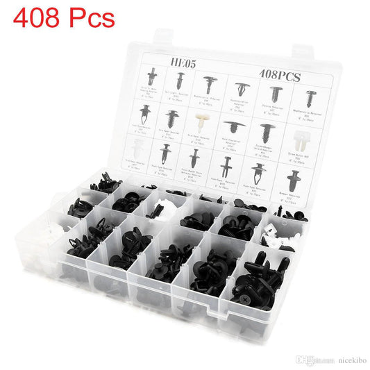 S.A.R. 408 PCS AUTOMOTIVE PLASTIC CLIP SET ASSORTMENT CLIPSET408