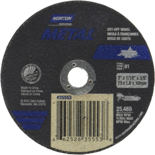 NORTON BLAZE CUT OFF DICS 3" X 1/16" 66253371059