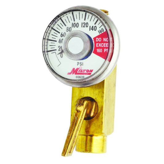 Milton® 1/4" NPT Flow Control Valve with Dial Gauge  S6381