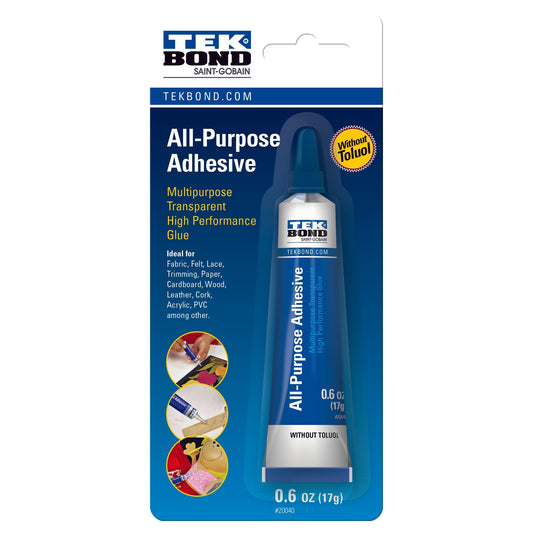 NORTON, TEKBOND ALL PURPOSE CLEAR ADHESIVE 17g (.6oz) 78072720040