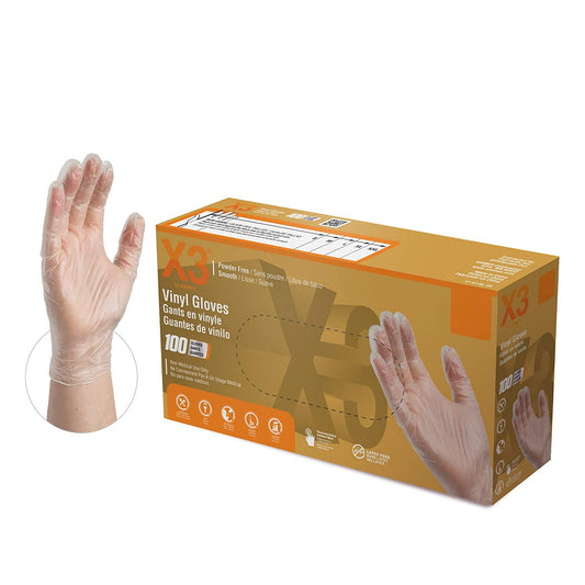 AMMEX GPX3 VINYL PF IND GLOVES LARGE GPX346100